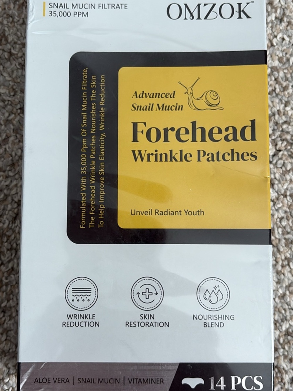 Forehead Wrinkle Patches - Yellow - 14 PCS